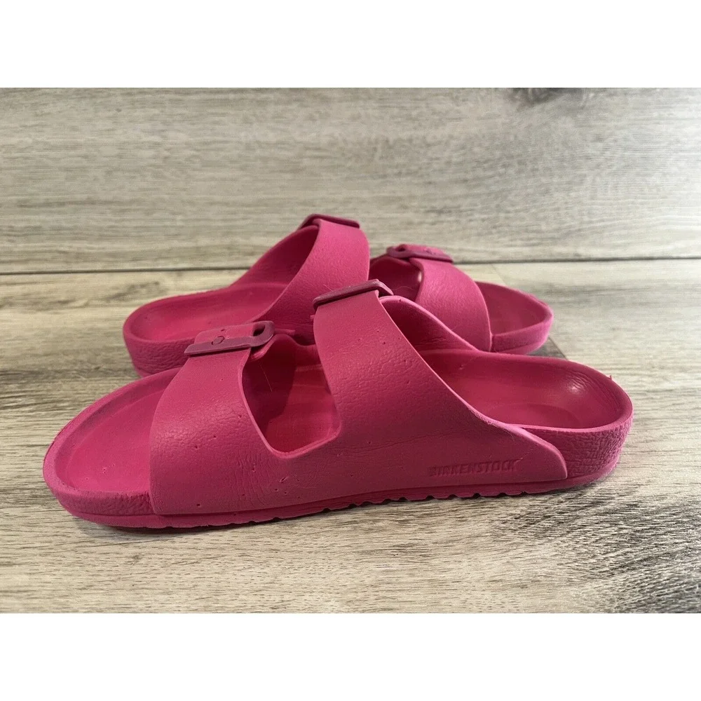 Birkenstock Arizona Eva Size Ladies Womens 2‎ Pink Buckle Sandals Summer